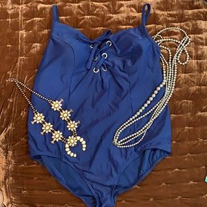 Time and Tru Navy Blue Suit